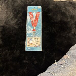 NWT Dr. Seuss Red and Blue Lanyard & ID Holder The Cat in the Hat Lobster Claw